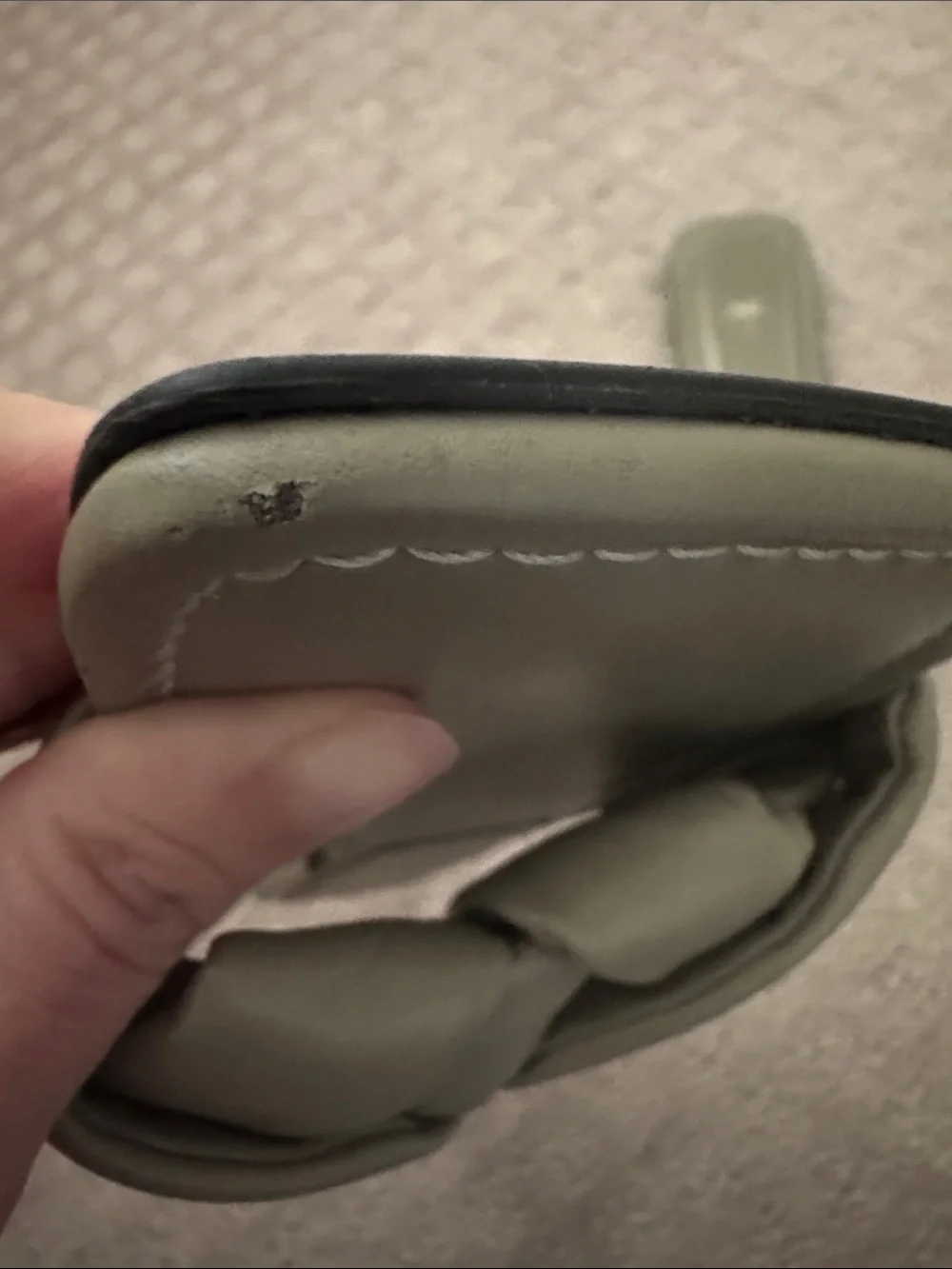 Zara Olive Braided Slide Sandals - Picture 4 of 5